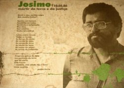 Manifesto commemorativo della morte di Padre Josimo Tavares