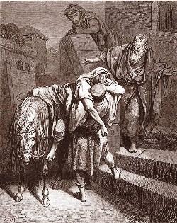 Gustave Dorè, Arrivo del samaritano alla locanda